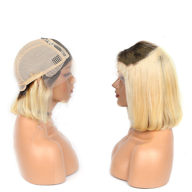 Lace Human Hair Wig Hand-woven Wig Lace Human Hair Wig Hand-woven Wig